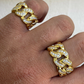 Diamond Iced Out 14K Gold Miami Cuban Ring  customdiamjewel   