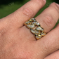 Diamond Iced Out 14K Gold Miami Cuban Ring  customdiamjewel   