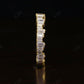 Baguette Lab Grown Diamond Full Eternity Solid Yellow Gold Wedding Band  customdiamjewel   