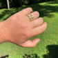 Diamond Iced Out 14K Gold Miami Cuban Ring  customdiamjewel   