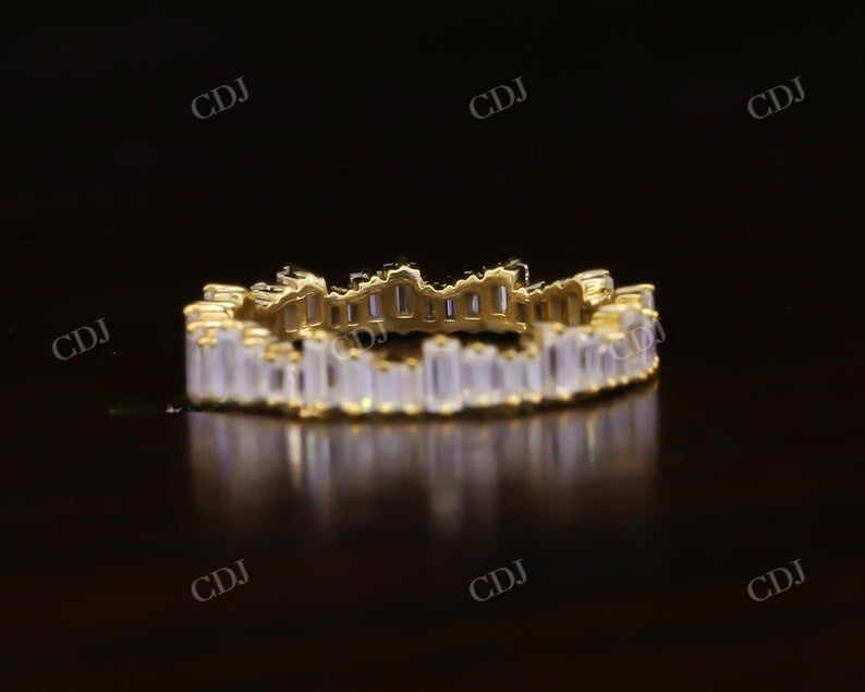 Full Eternity Baguette Natural Diamond Wedding Band  customdiamjewel   