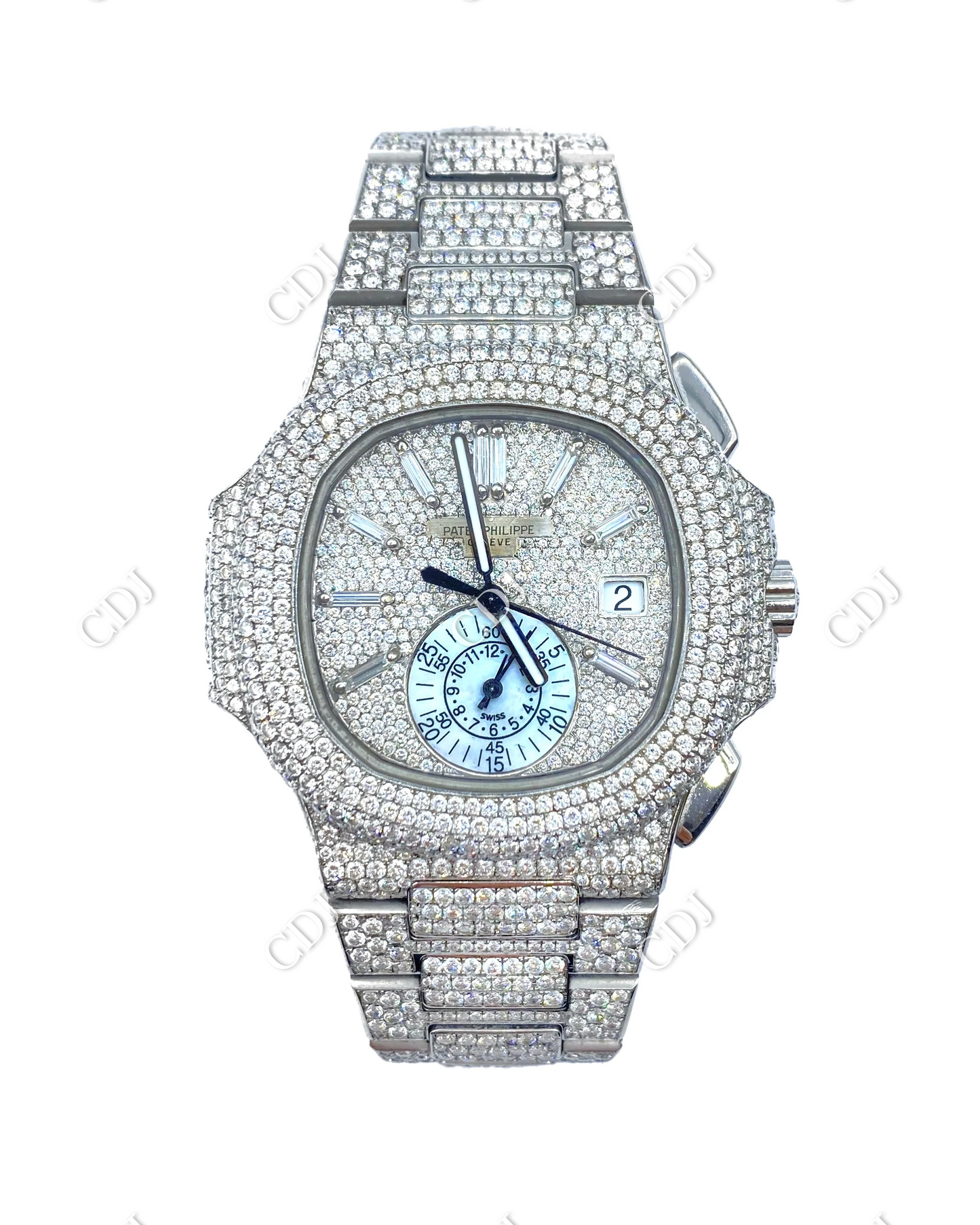 Fully Iced Out Moissanite Diamond Watch  customdiamjewel   