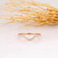 0.22CTW 14K Rose Gold Lab Grown Diamond Curved Band  customdiamjewel   