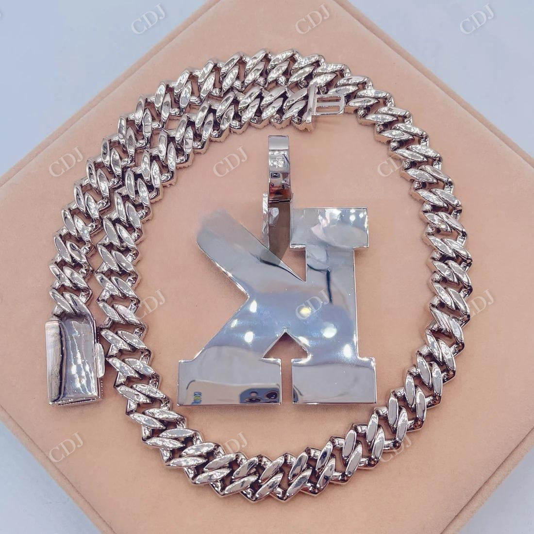 Baguette Cut Iced Out Hip Hop Letter K Diamond Pendant  customdiamjewel   