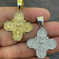 Gold Four 4 Way Catholic Cross Pendant Men's Miraculous Pendant  customdiamjewel   