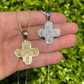 Gold Four 4 Way Catholic Cross Pendant Men's Miraculous Pendant  customdiamjewel   