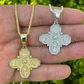 Gold Four 4 Way Catholic Cross Pendant Men's Miraculous Pendant  customdiamjewel   