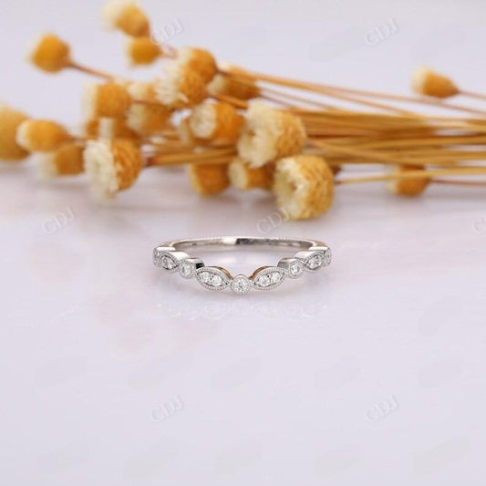 0.12CTW Diamond Unique Milgrain Matching Wedding Band  customdiamjewel   