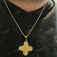 Gold Four 4 Way Catholic Cross Pendant Men's Miraculous Pendant  customdiamjewel   