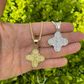 Gold Four 4 Way Catholic Cross Pendant Men's Miraculous Pendant  customdiamjewel   