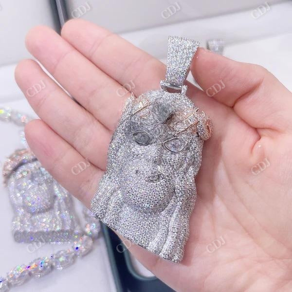 Hip Hop Iced Out Diamond Jesus Pendant  customdiamjewel   