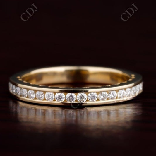 0.34CT Round Real Diamond Channel Set Wedding Band  customdiamjewel 10 KT Solid Gold Rose Gold VVS-EF