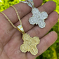 Gold Four 4 Way Catholic Cross Pendant Men's Miraculous Pendant  customdiamjewel   