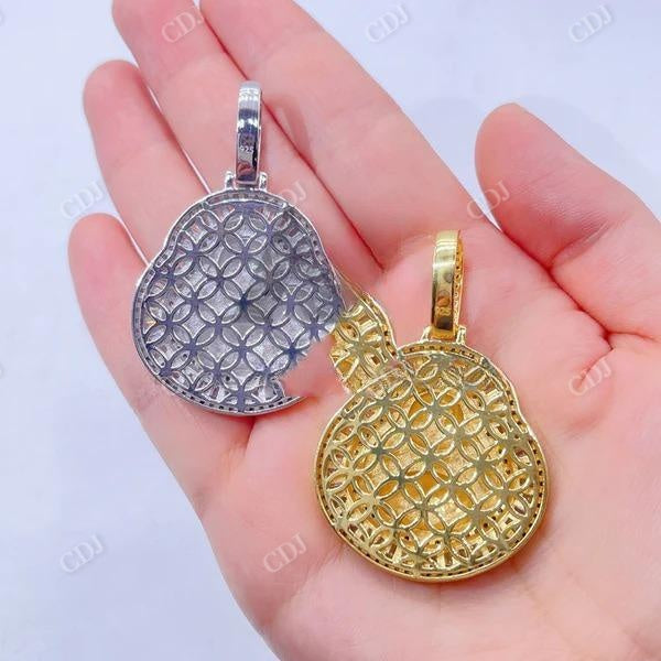 Hip Hop Baguette Cut Diamond Buddha Pendant  customdiamjewel   