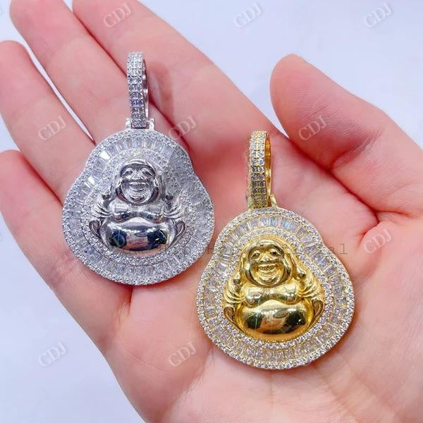 Hip Hop Baguette Cut Diamond Buddha Pendant  customdiamjewel   