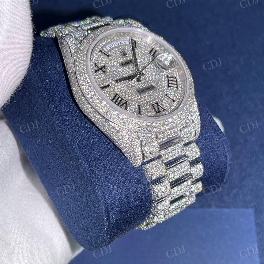 Rolex Diamond Stainless Steel Luxury Watch  customdiamjewel   