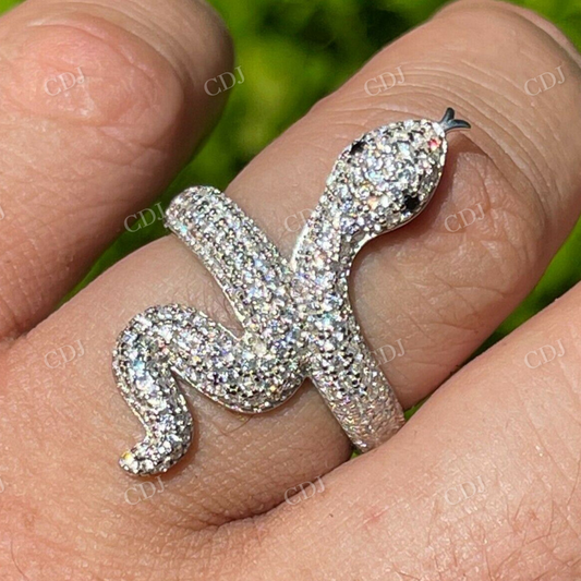 Snake Cobra Iced Diamond Ring  customdiamjewel   