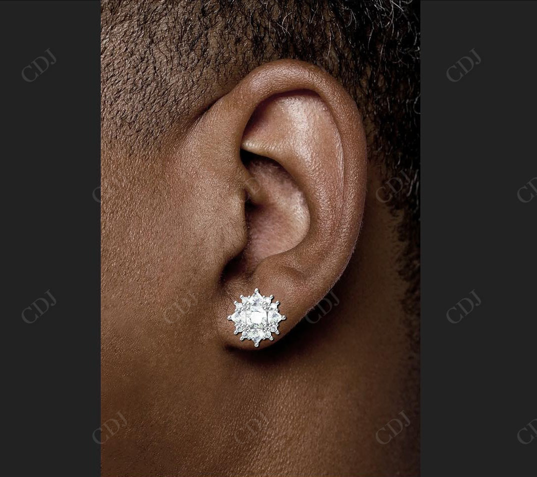 The 14K Gold Men’s Studs Earring hip hop jewelry CustomDiamJewel   