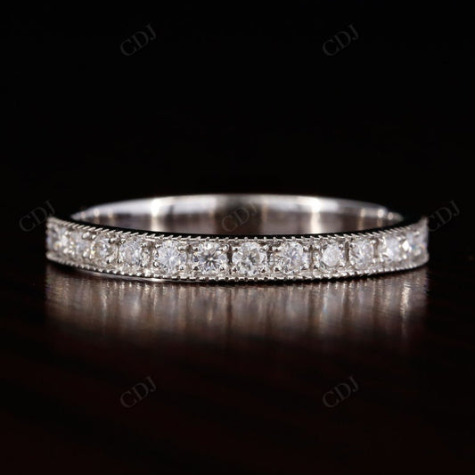 0.33CTW Half Eternity Round Lab Grown Diamond Wedding Band Woman  customdiamjewel   