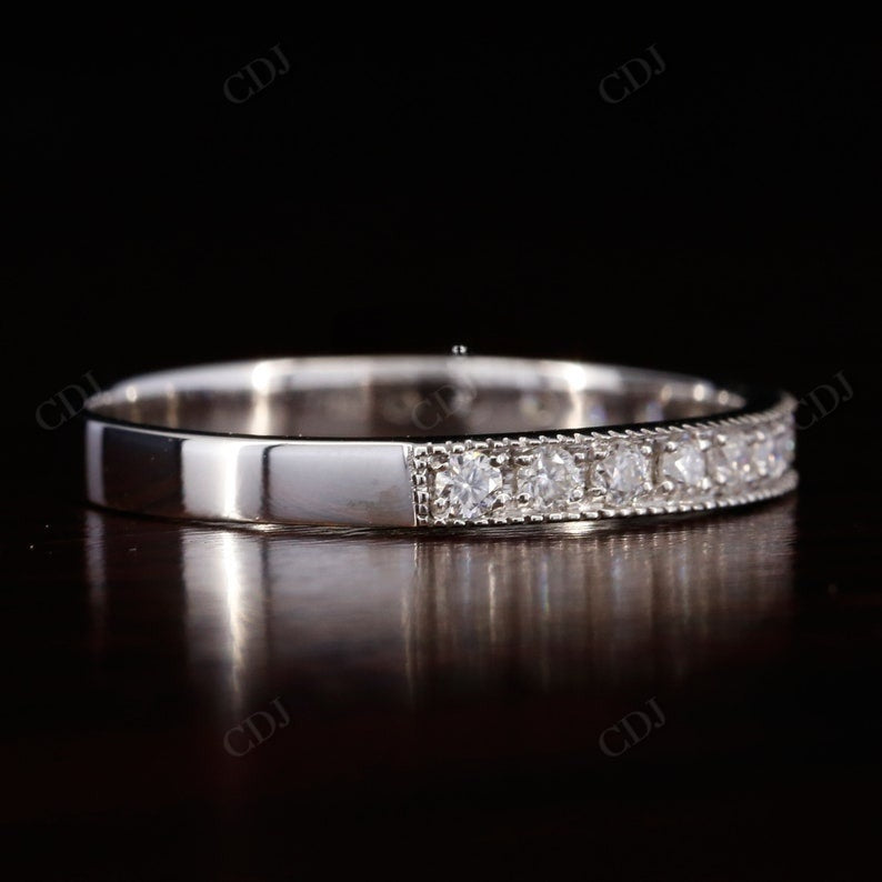 0.33CTW Half Eternity Round Lab Grown Diamond Wedding Band Woman  customdiamjewel   