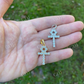 Round Diamond Tennis Ankh Cross Iced Pendant  customdiamjewel   