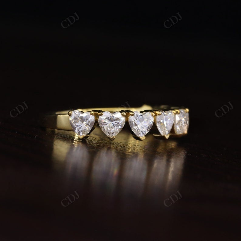 Heart Cut 1.40CTW Lab grown Diamond Wedding Band  customdiamjewel   