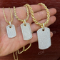 14k Gold Vermeil Silver Dog Tag Iced Hip Hop Pendant  customdiamjewel   