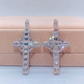 Iced Out Hip Hop Baguette Cut Diamond Cross Pendant  customdiamjewel   