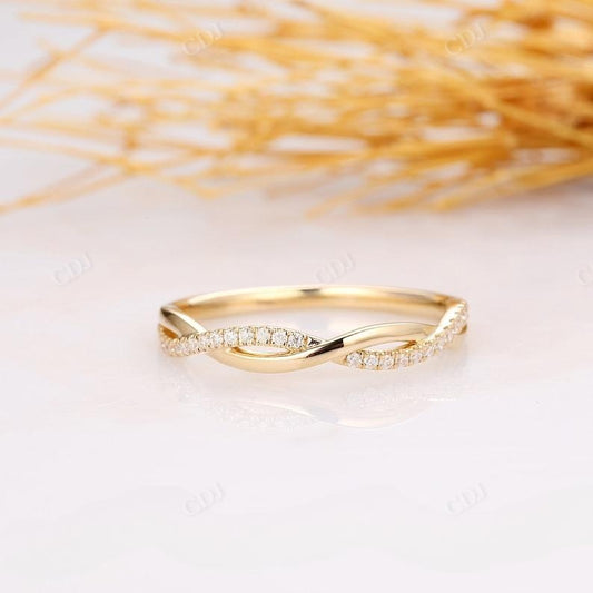 0.14ctw Half Lab Grown Diamond Eternity Twist Band For Women  customdiamjewel   