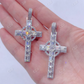 Iced Out Hip Hop Baguette Cut Diamond Cross Pendant  customdiamjewel   