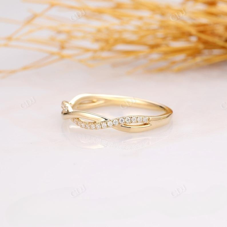 0.14ctw Half Lab Grown Diamond Eternity Twist Band For Women  customdiamjewel   