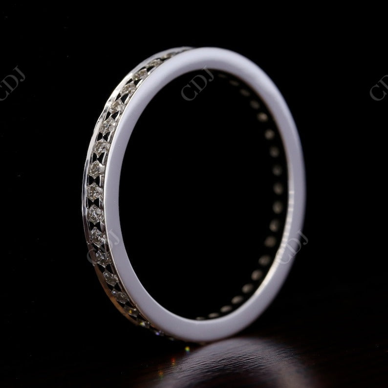 0.4CT Round Cut Channel Set Full Eternity Wedding Band  customdiamjewel   