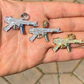 Solid 925 Silver AK-47 Machine Gun Diamond Piece Super Icy Pendant  customdiamjewel   