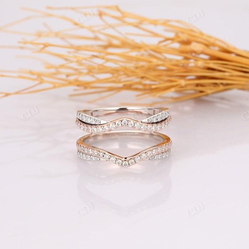 0.65CTW Diamond Two Tone Antique Ring Enhancer  customdiamjewel   