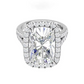 Cushion Cut Eternity Moissanite Engagement Ring  customdiamjewel   