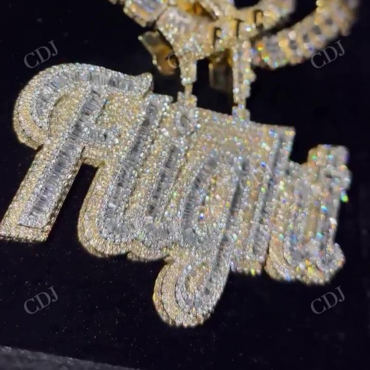 Customized Size Name Diamond Unisex Hip Hop Pendant hip hop jewelry CustomDiamJewel   