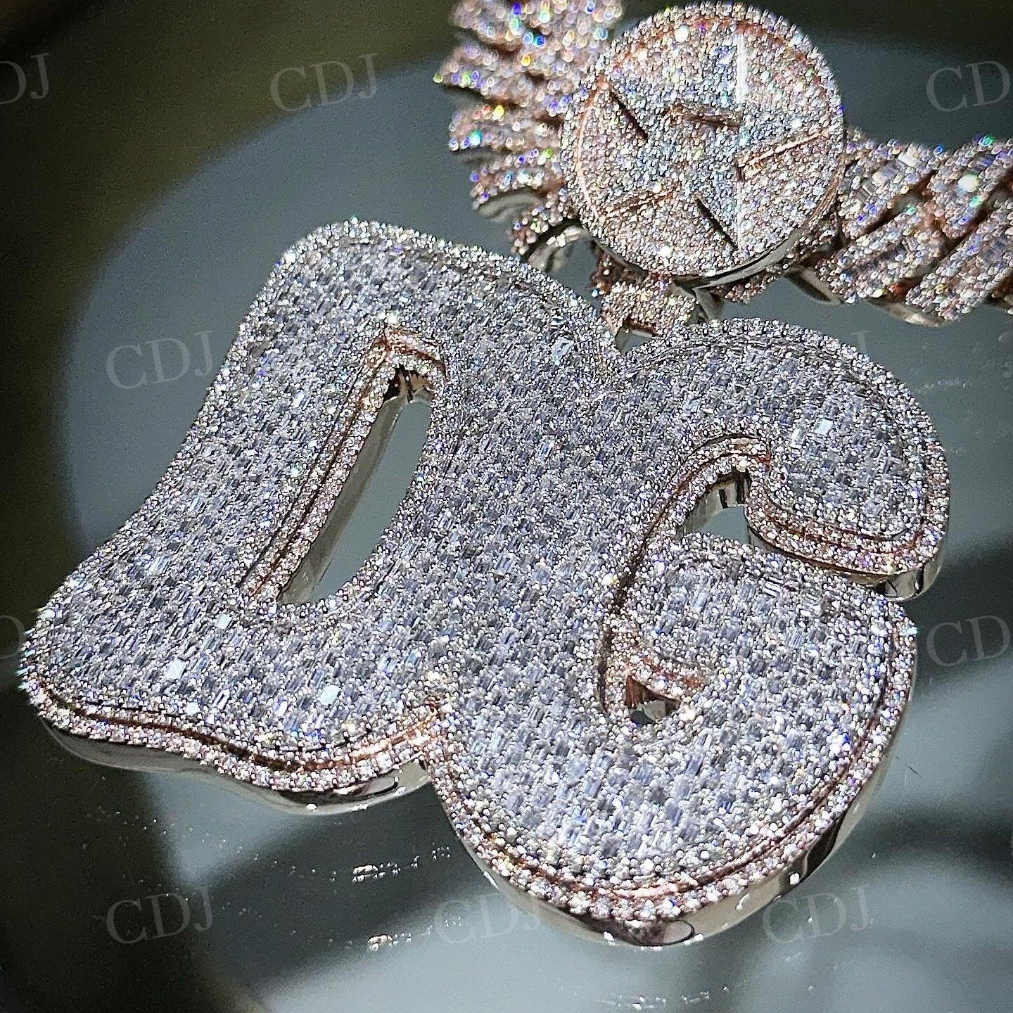 DG Letter Hip Hop Iced Out Customized Diamond Pendant hip hop jewelry customdiamjewel   