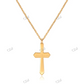 Trendy Solid Gold Unisex Hip Hop Cross Pendant hip hop jewelry CustomDiamJewel