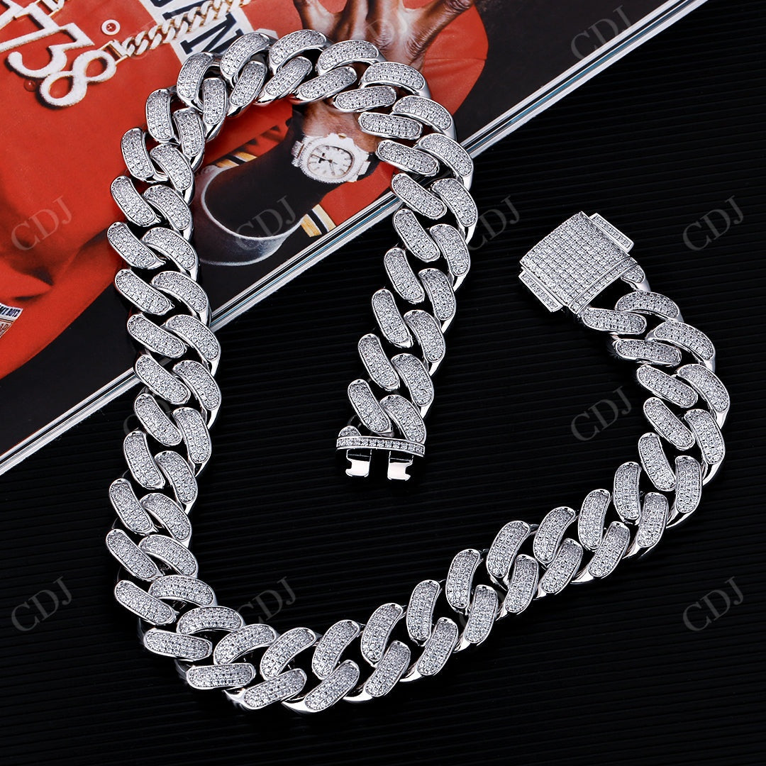 Cuban Link Iced Out Diamond Chain  CustomDiamJewel   