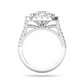 Cushion Cut Eternity Moissanite Engagement Ring  customdiamjewel   