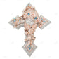 Two Tone Antique Moissanite Cross Pendant hip hop jewelry CustomDiamJewel