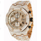 VVS Moissanite Diamond Watch Mens 42MM Rose Gold Plated AP Diamond Watch 36.00 CTW (Approx)  customdiamjewel   