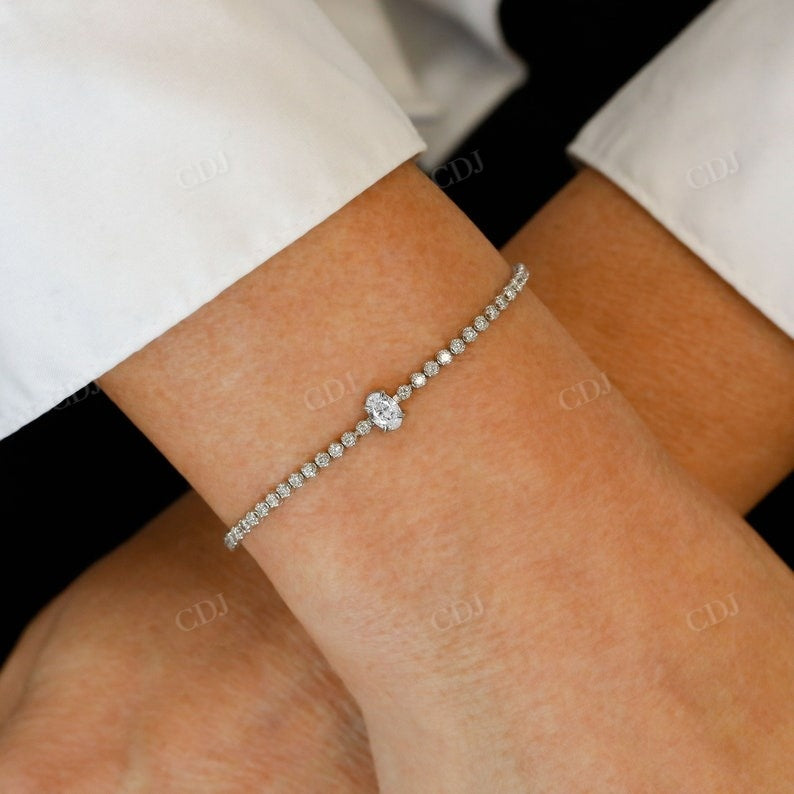 Oval, Heart, Marquise or Pear Cut Tennis CVD Diamond Bracelet  customdiamjewel   