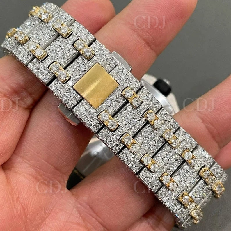 Hot Selling Men Women Hip Hop Diamond Watches Two Tone Bling Iced Out Fashion Watch Automatic Movement Wrist Watches Jewelry  customdiamjewel   