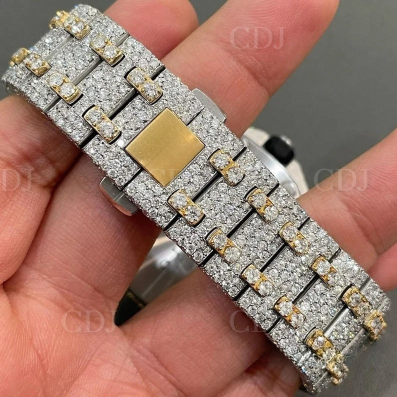 Hot Selling Men Women Hip Hop Diamond Watches Two Tone Bling Iced Out Fashion Watch Automatic Movement Wrist Watches Jewelry  customdiamjewel   