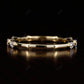 Round Lab Grown Diamond Half Eternity Stackable Yellow Gold Wedding Band  customdiamjewel   