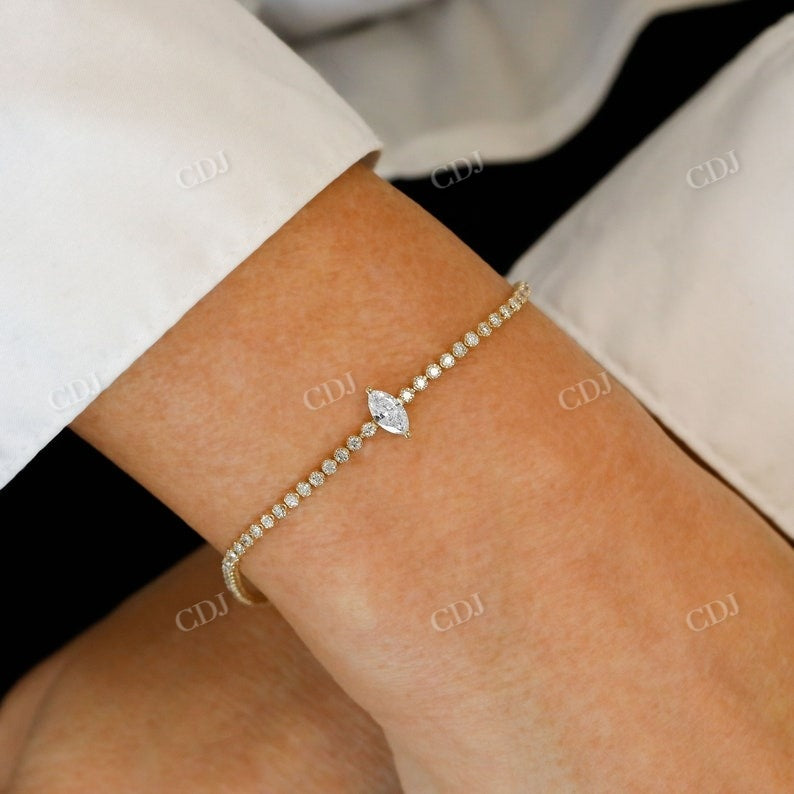 0.35CT Oval Marquise Pear Or Heart Shape Natural Diamond Bracelet tennis bracelet customdiamjewel   