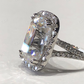 Cushion Cut Eternity Moissanite Engagement Ring  customdiamjewel   