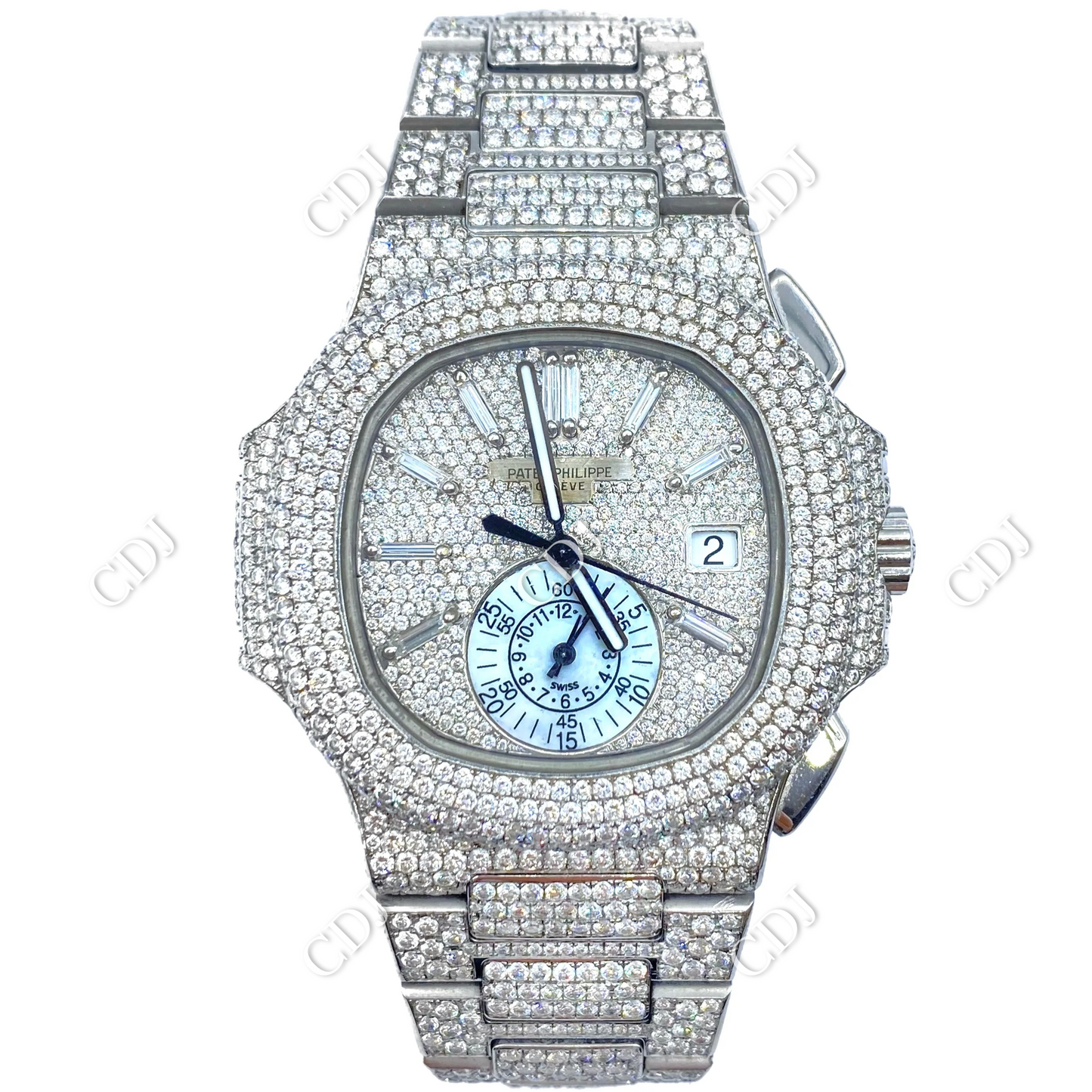 Fully Iced Out Moissanite Diamond Watch  customdiamjewel   