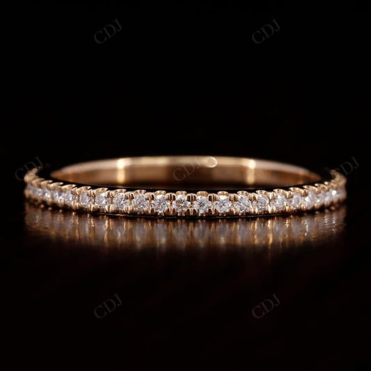 0.25CTW Round Cut lab grown diamond wedding band woman  customdiamjewel   